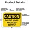 Signmission Sound Horn Proceed Slowly Caution Sign, Aluminum, 14in W x 10in L, 2PK OS-2PACK-CS-A-1014-L-19233 - alternate 2